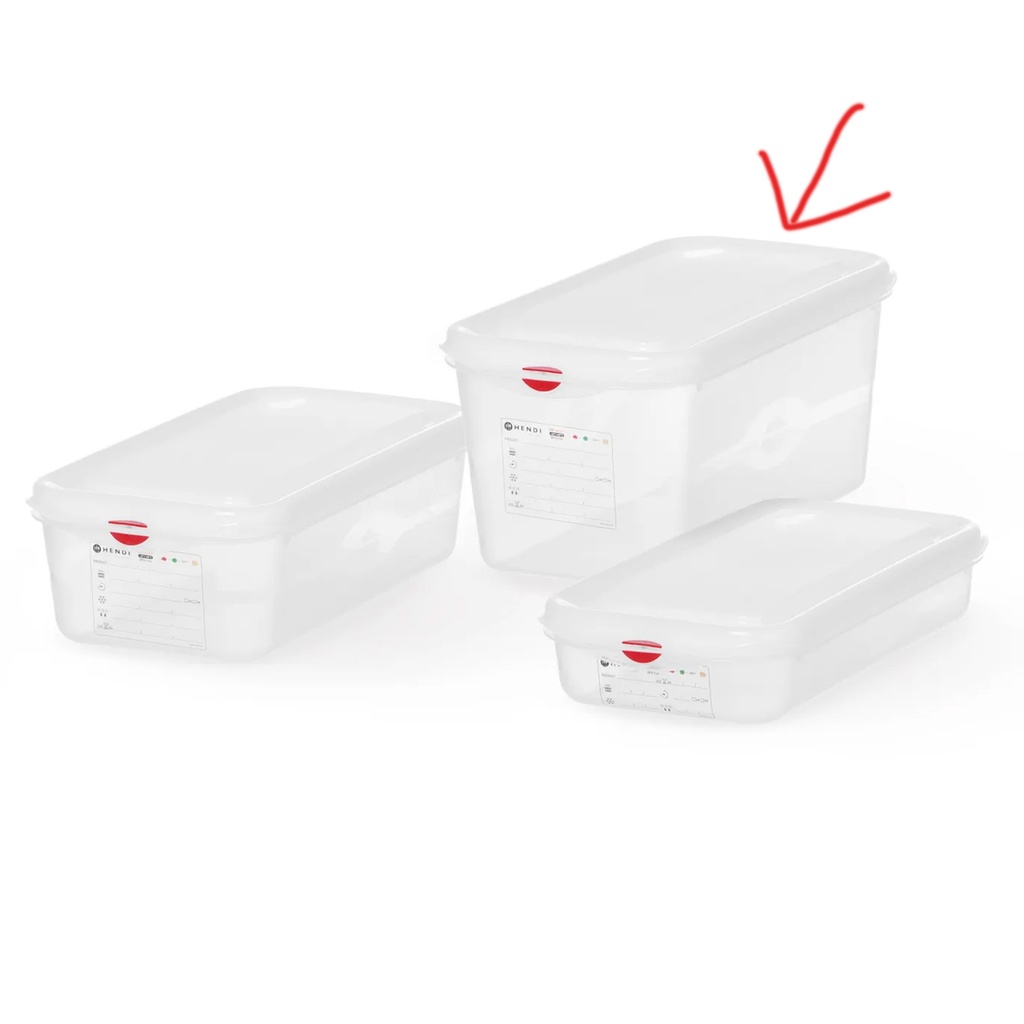 873243 Container Polypropyleen + Deksel GN 1/3 Hendi 6 L