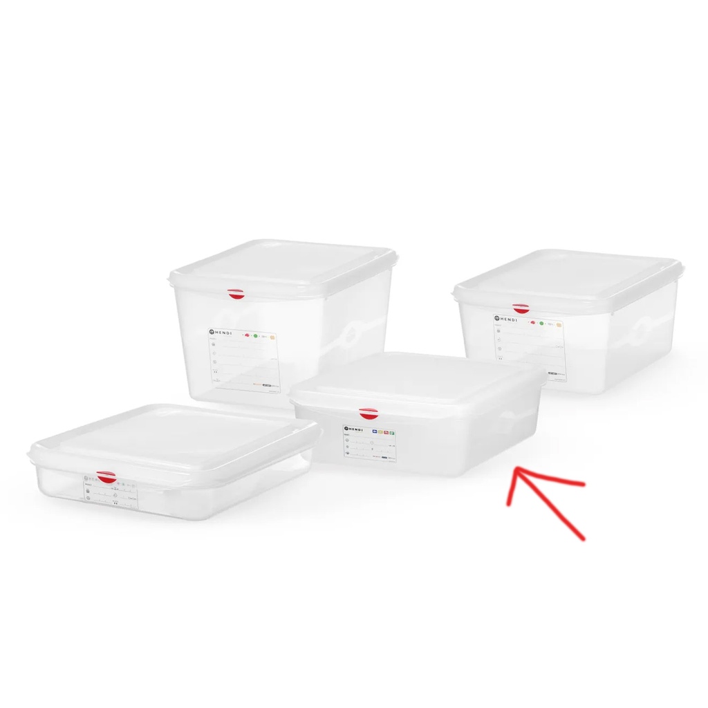 873267 Polypropylene Container + Lid GN 1/2 Hendi 6,5 L