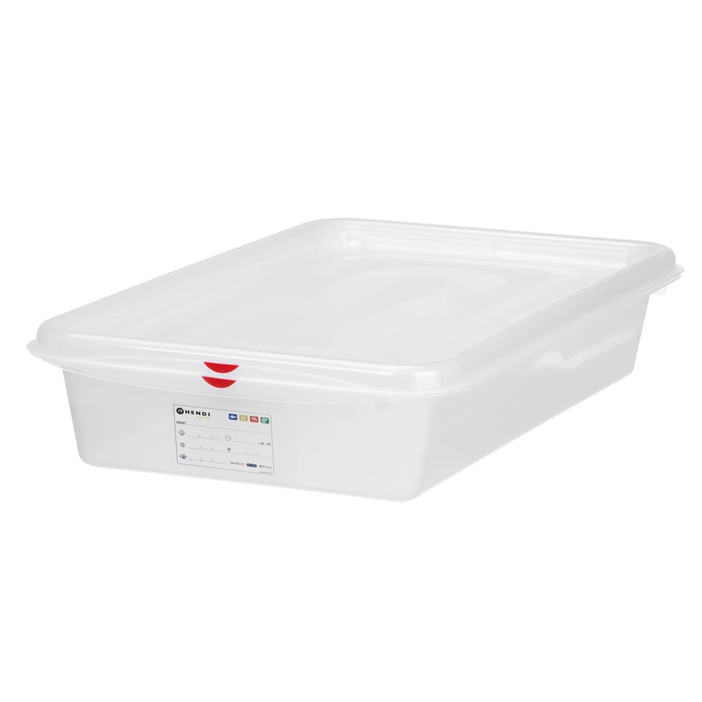 873298 Container Polypropyleen + Deksel GN 2/3 Hendi 9 L