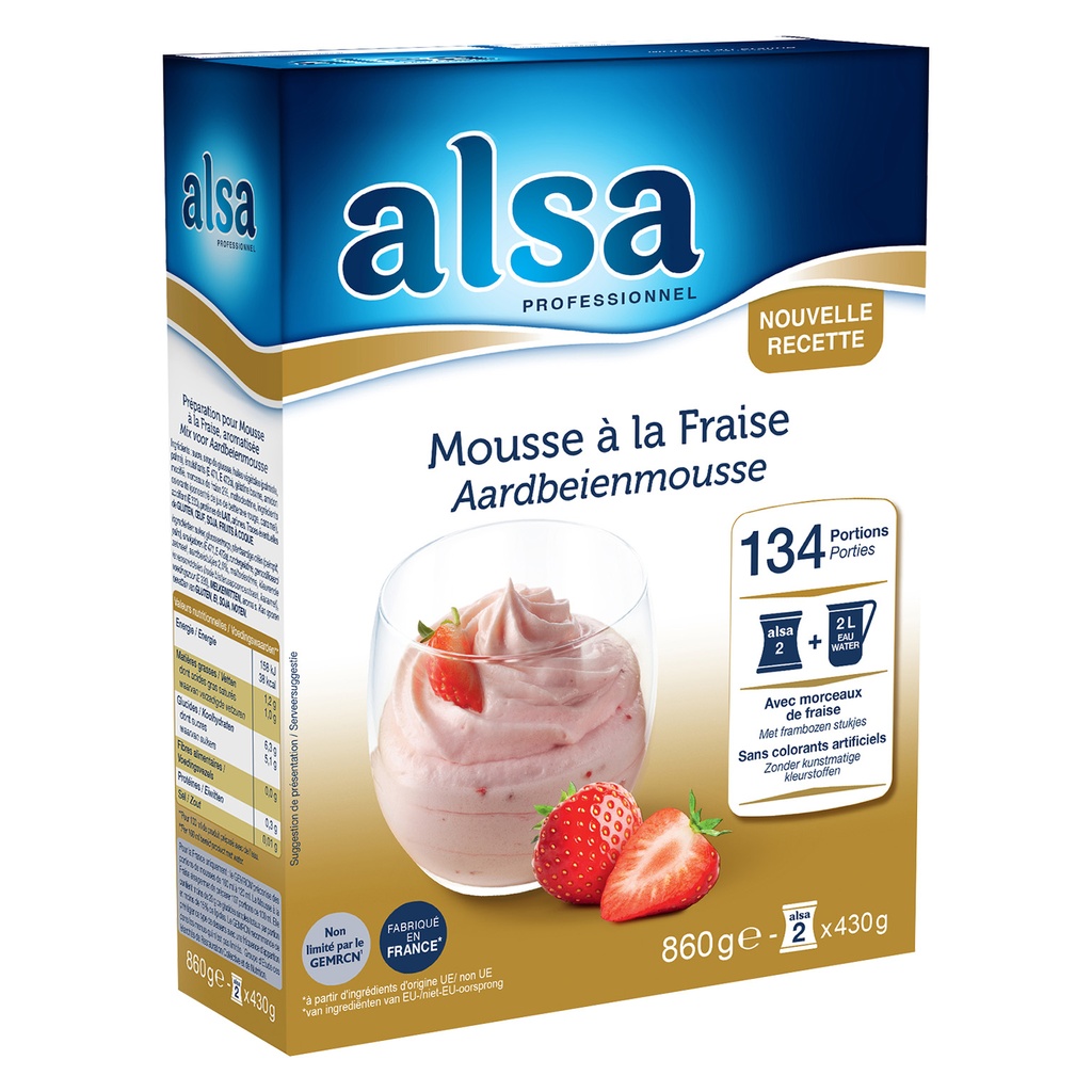 Mousse Fraise ALSA Dr. Oetker 860 gr