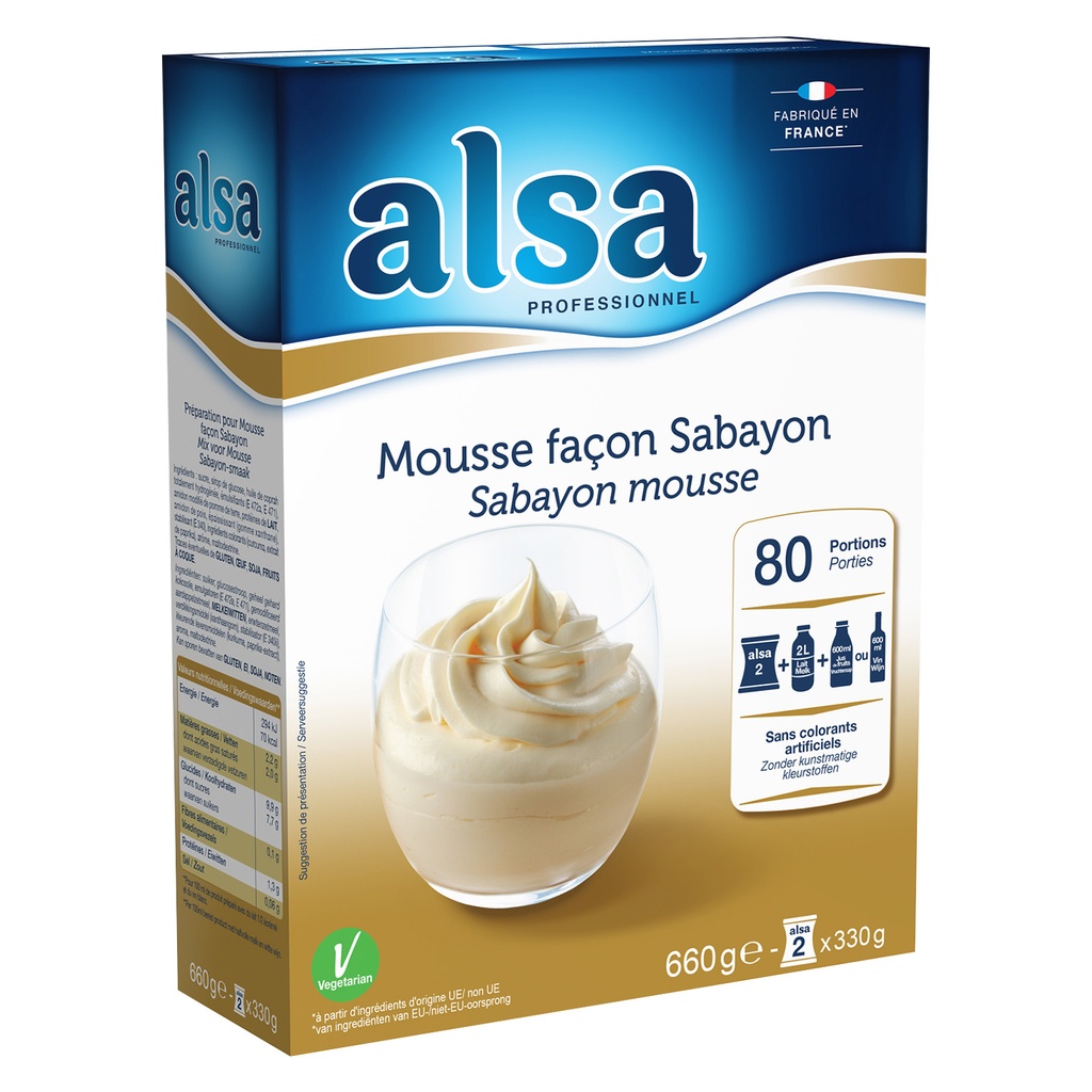 Mousse Sabayon ALSA Dr. Oetker 660 gr