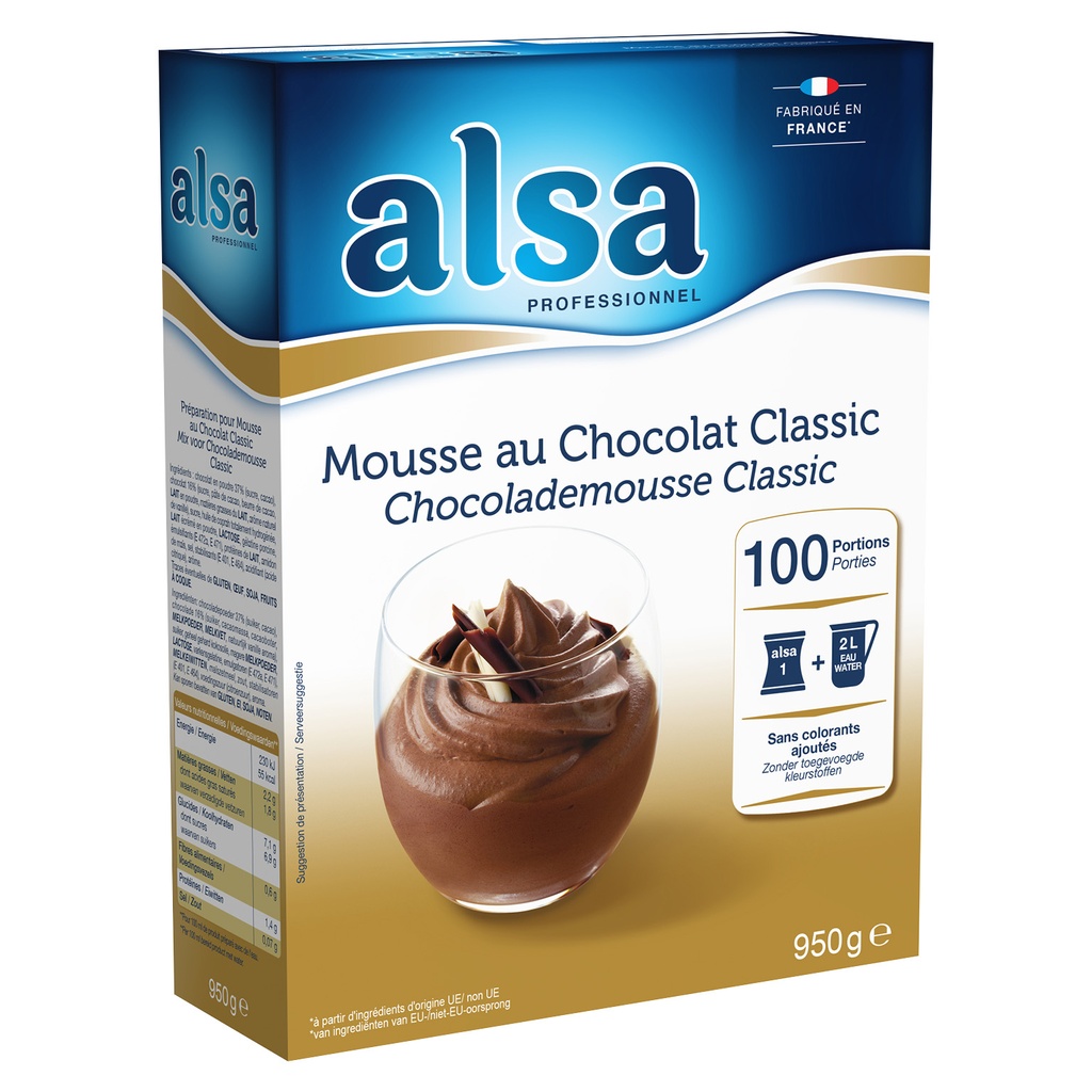 Mousse au chocolat Classique - ALSA - Dr. Oetker 950 gr