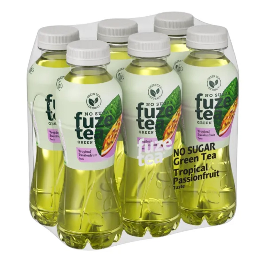 Fuze Tea Green Tea Tropical Passionfruit No Sugar Pet 6 x 4 x 40 cl