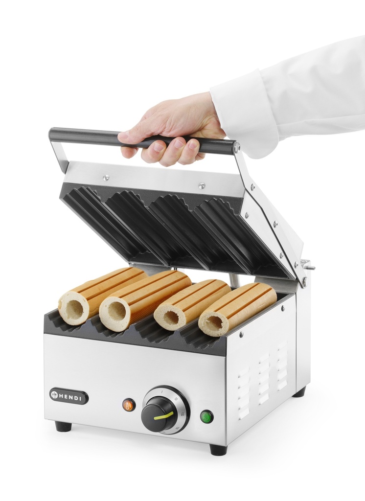 263594 Contact Grill for Hot Dogs and Wraps 230 V 1800 W Hendi
