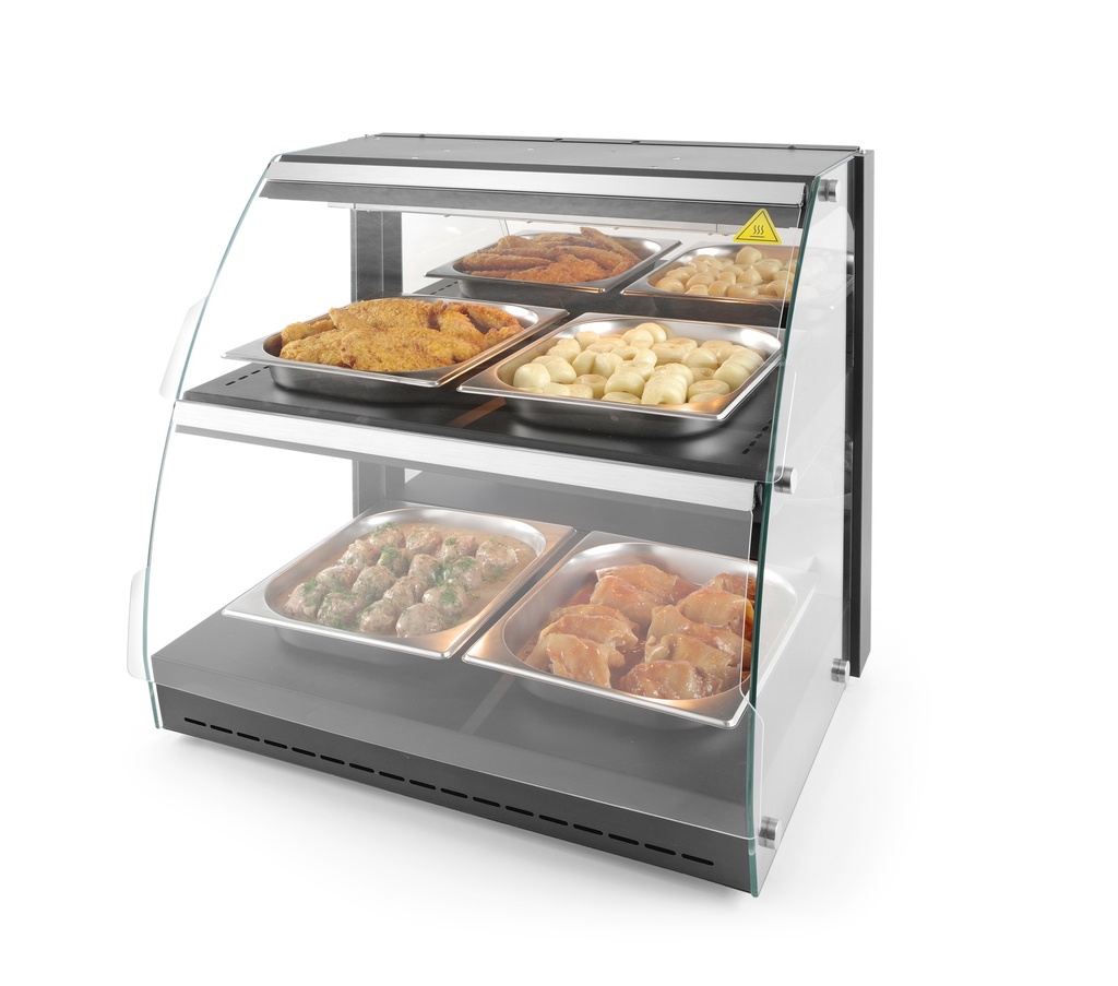 233962 Warmhoudtvitrine Quartz 230 V 560 W 2-Laags Hendi