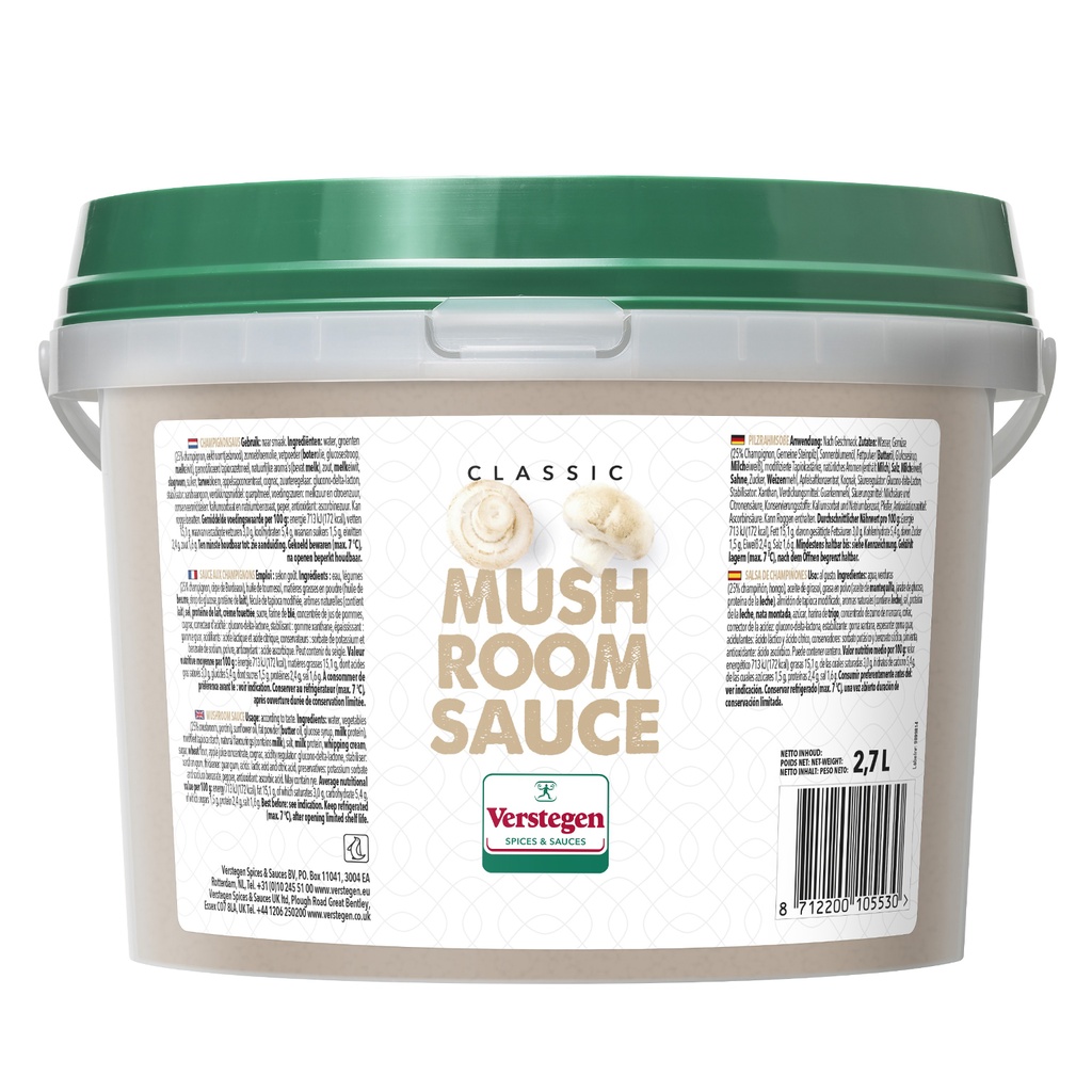 Sauce Aux Champignon Crémeux Verstegen 2,7 L