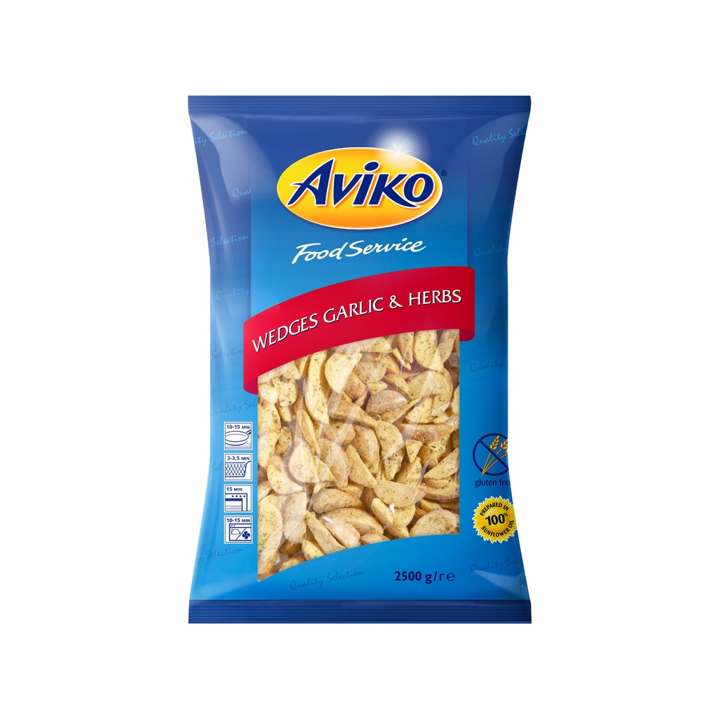 Wedges Ail + Herbes Aviko 2,5kg