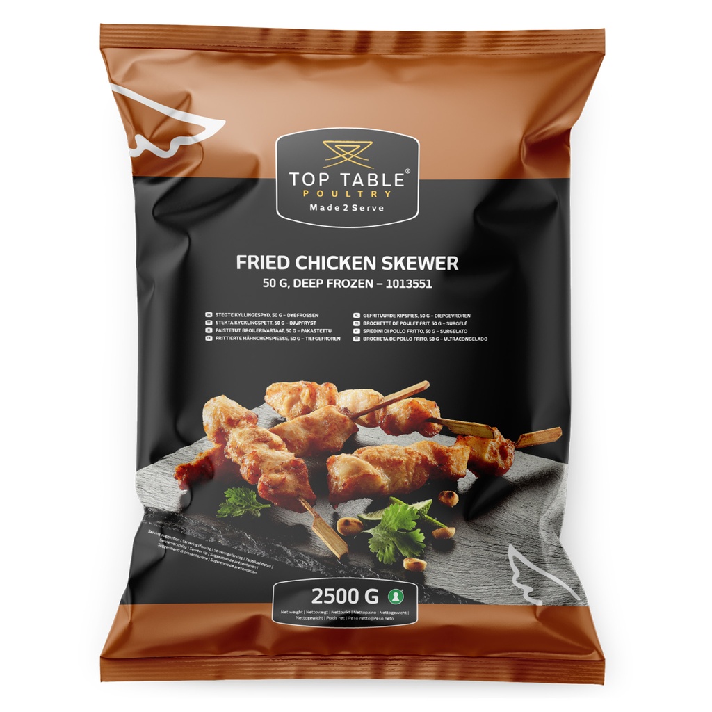 1013551 Fried Chicken Skewer 50g Top Table 2,5 kg