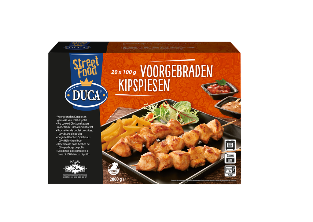 Chicken Skewers 2 kg Duca 20 x 100 gr