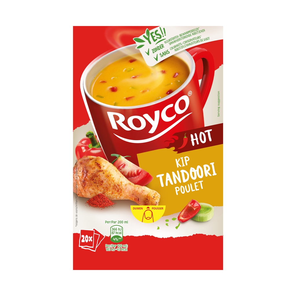 Royco Minute Soup Tandoori Kip 20 st