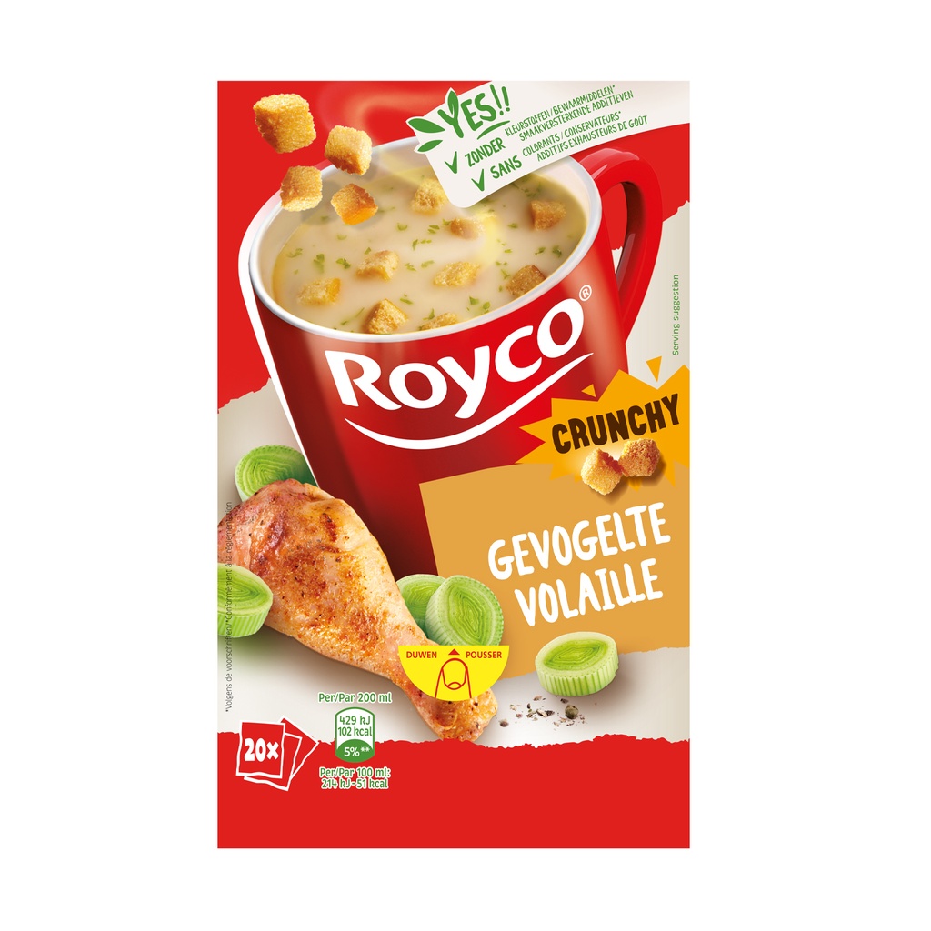 Royco Minute Soup Kip Crunchy 20 st