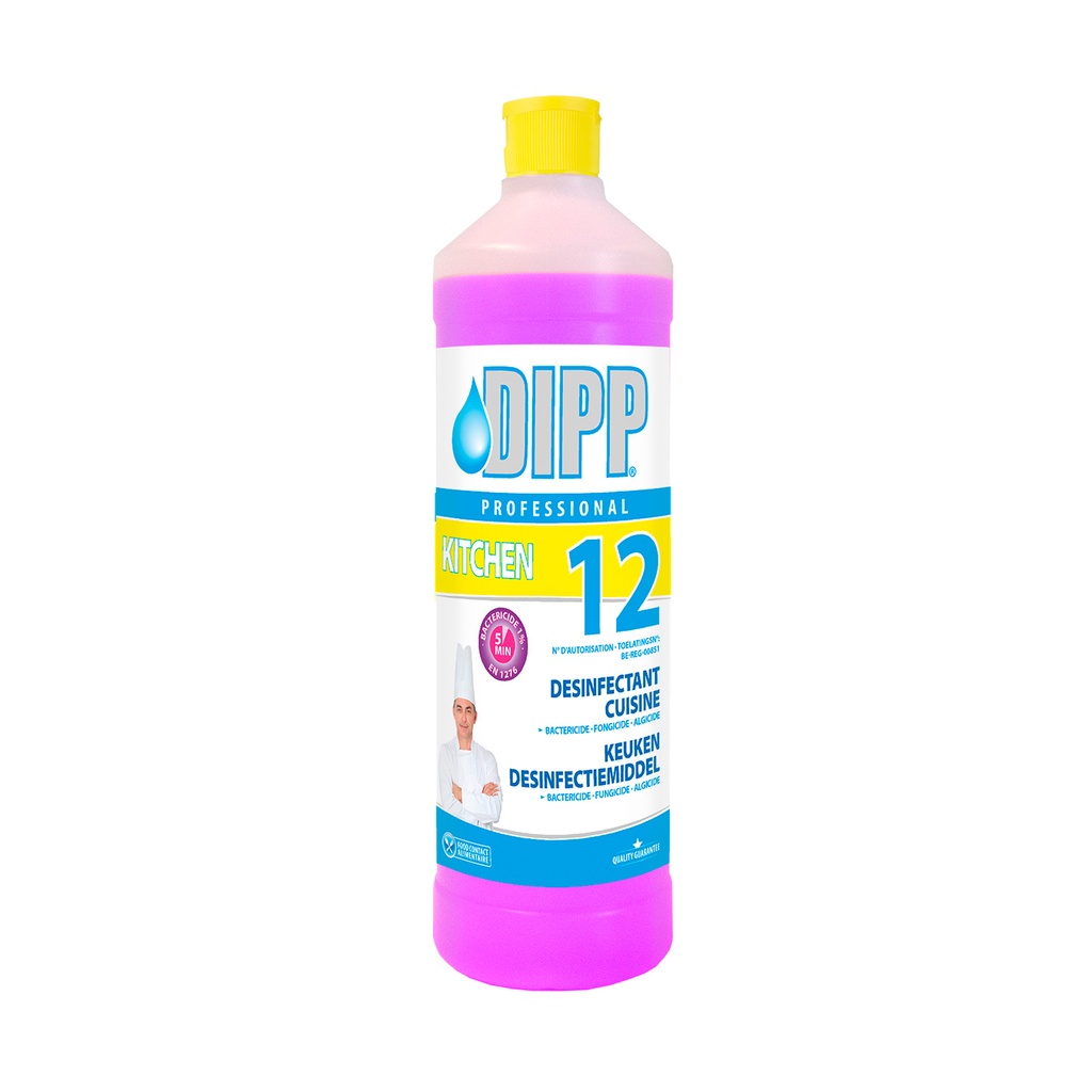 Desinfectiemiddel Keuken Dipp (12) Fles 1 L