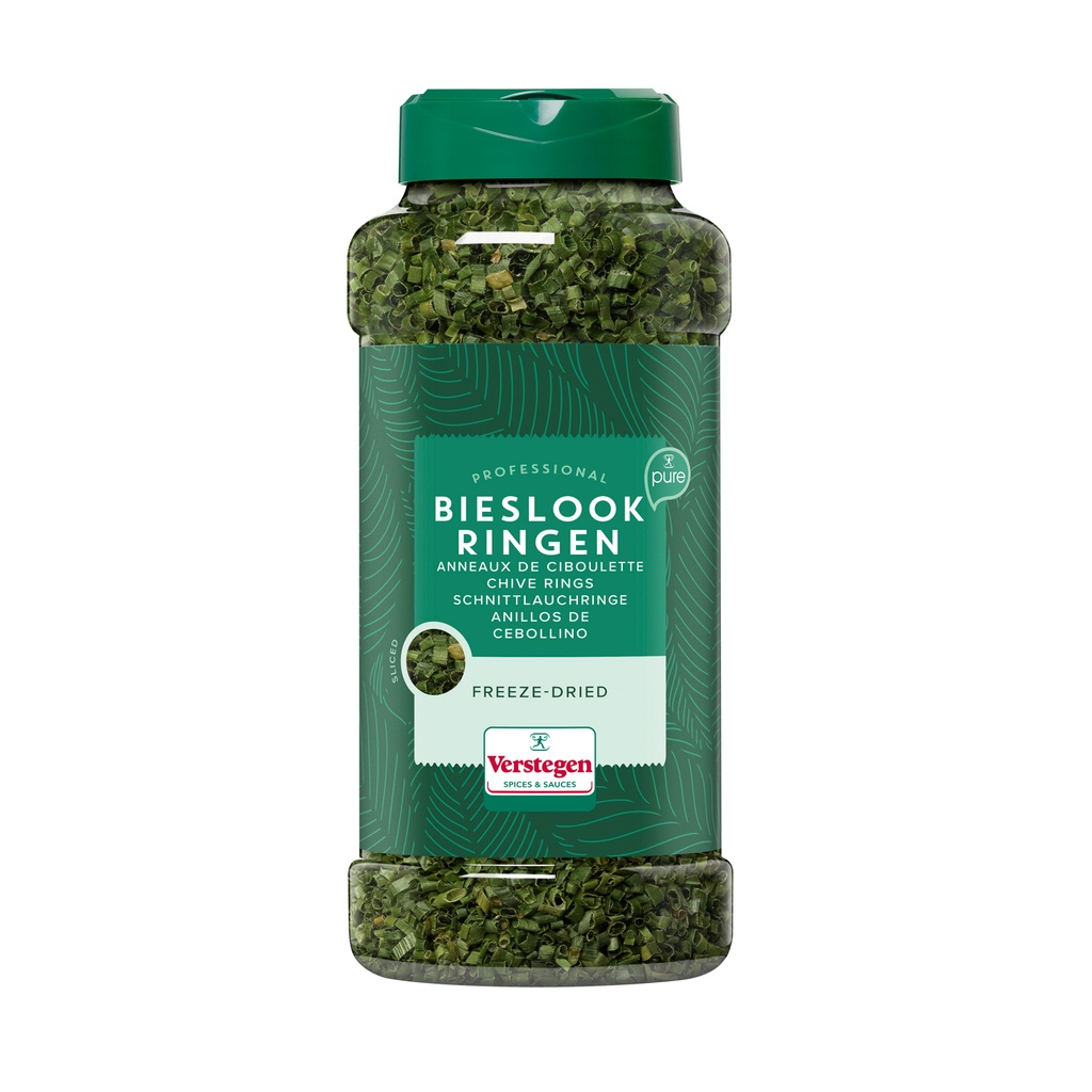 Viesgedroogde Bieslookringen Gesneden Verstegen 35 gr