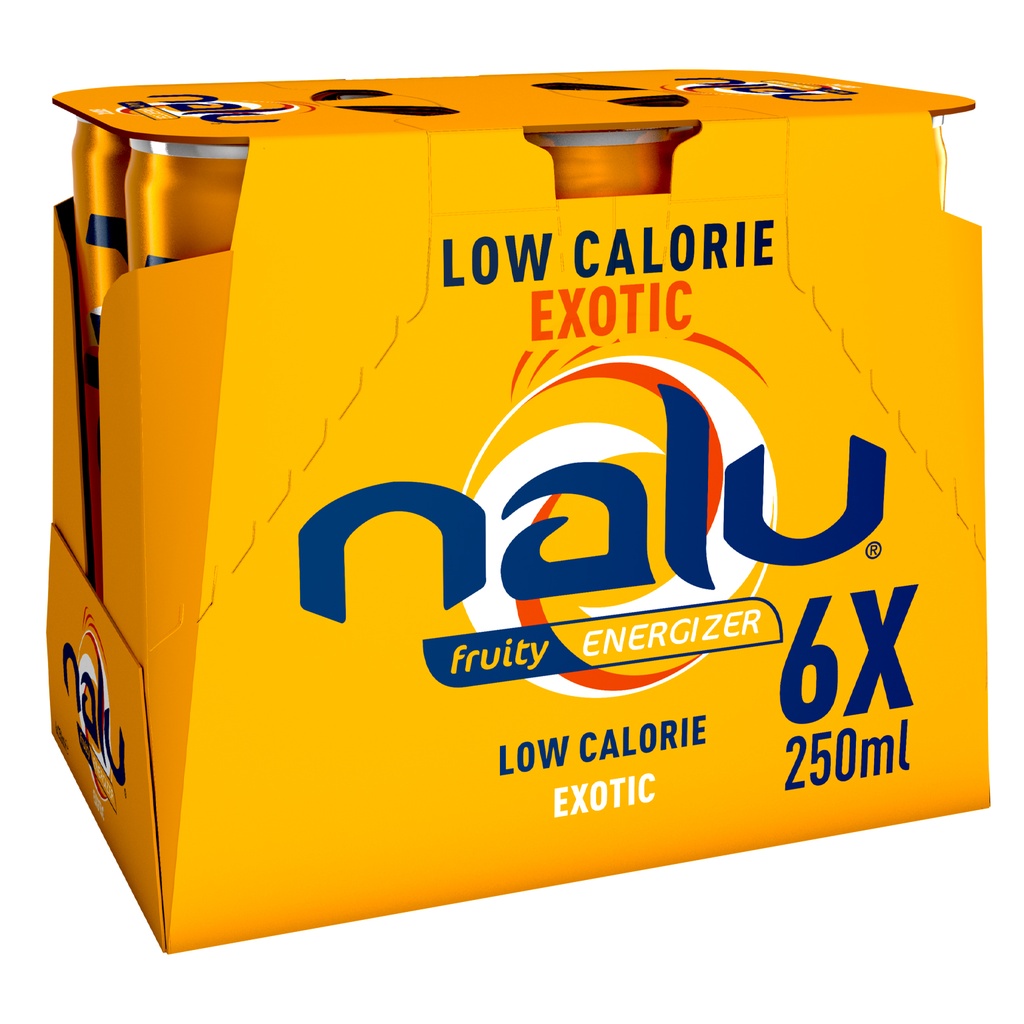 Nalu Exotic (Oranje : sinaas-appel-kiwi-mango) Blik 4 x 6 x 25 cl