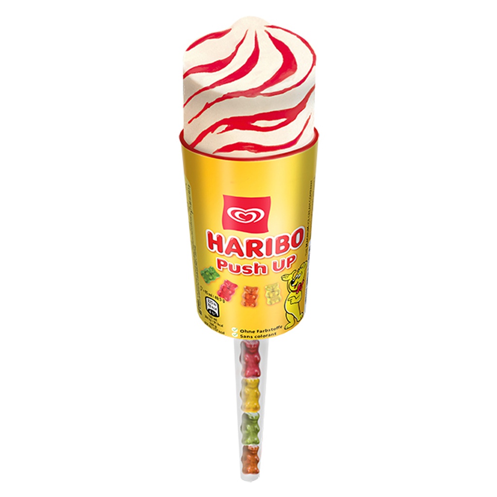 Push Up Vanille/Aardbei Haribo 30 x 85 ml