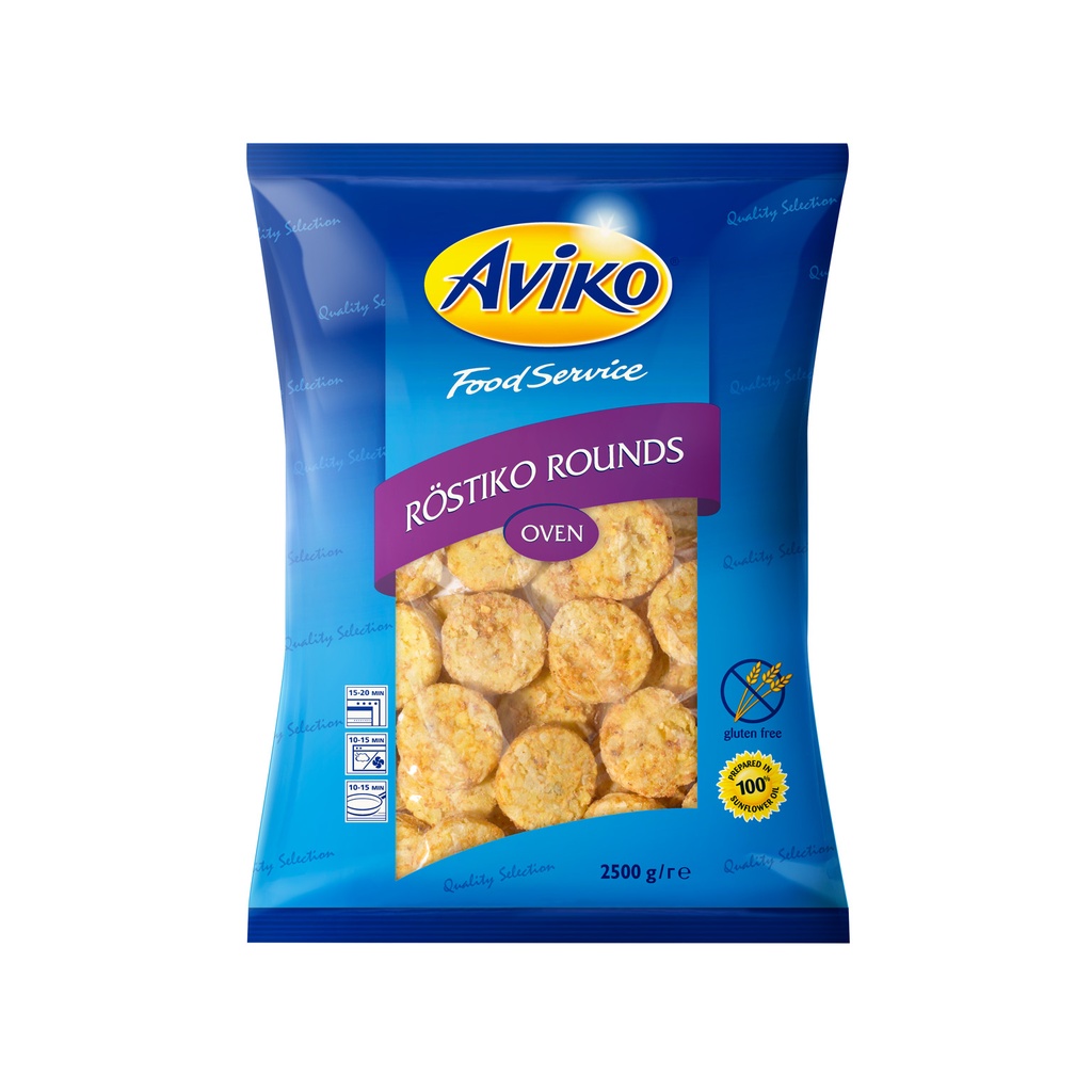 Rostiko Rounds (Oven) Aviko 2.5 kg