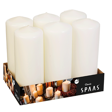Candle In Glass Wit Spaas 1 st