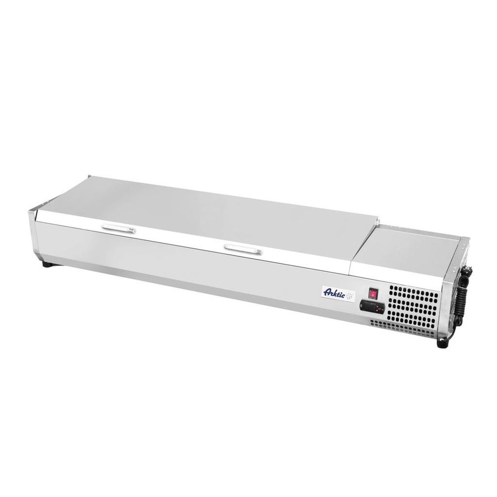 Opzetkoelvitrine 7 X Gn 1/3 - 1600 X 395 X 435 mm Hendi - 233979