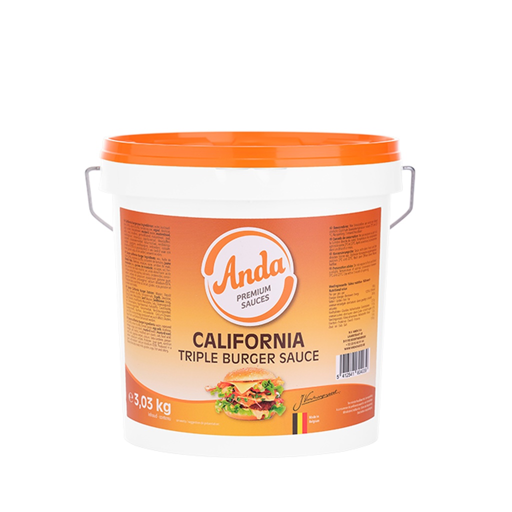California Triple Burger Saus Anda Emmer 3 L