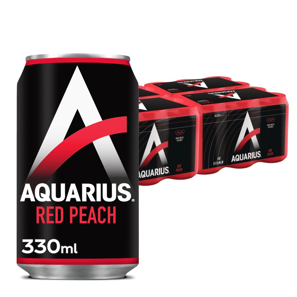 Aquarius Red Peach Blik 24 x 33 cl