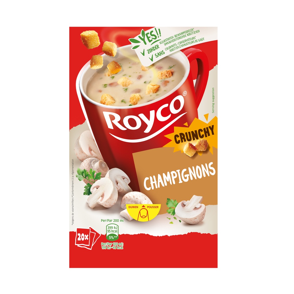 Royco Minute Soup Champignon Crunchy 20 st