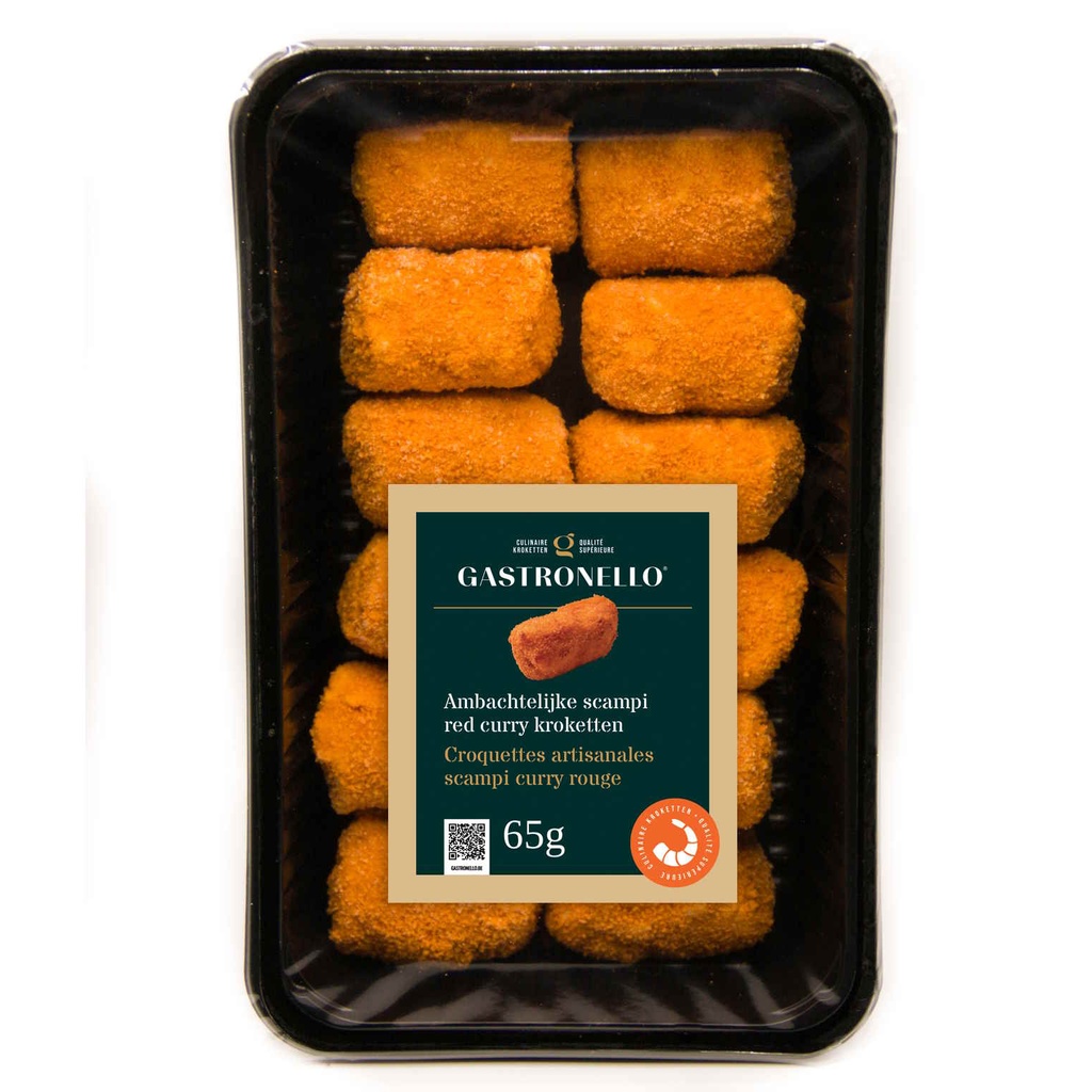 Scampi Red Curry Kroketten Gastronello 12 x 65 gr