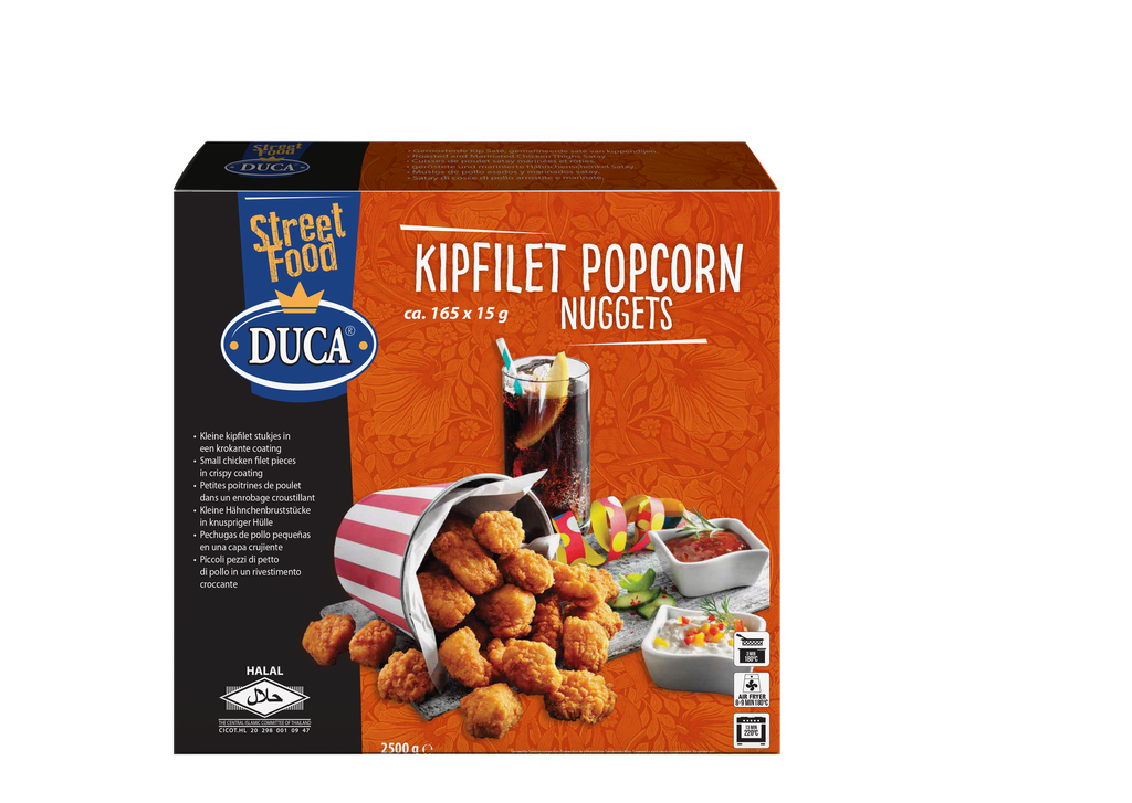 Popcorn Chicken Fillet Nuggets Duca 2,5 kg