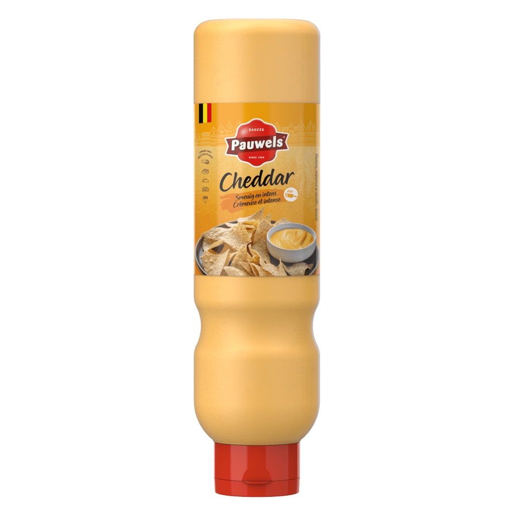 Cheddar Saus (warm/koud) Pauwels Tube 950 gr