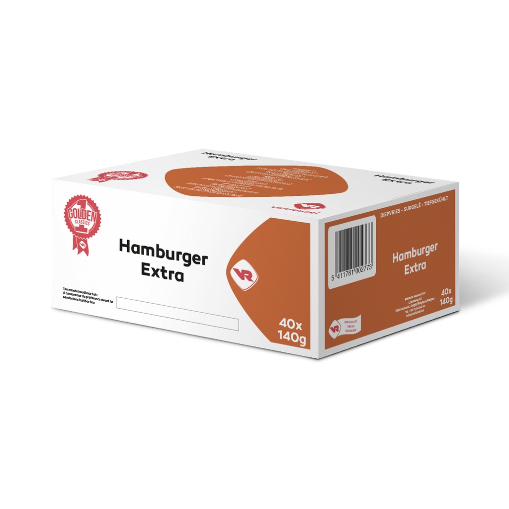 HAMBURGER EXTRA POULET 40X140GR VANREUSEL