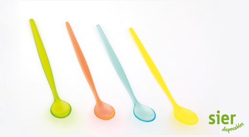 [W2248] Sorbetlepel Assorti  210 mm Sier 100 st