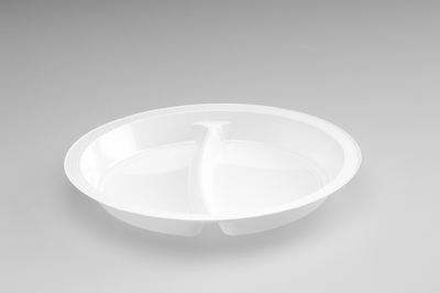 [4033] 2-Compartment Deep Plate 22 cm 100 pcs