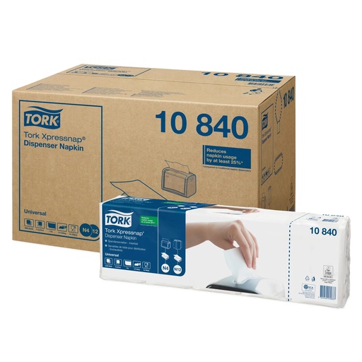 [4878] Tork Dispencer Serviettes - N4 - 8  x (5x225) - 22 x 33cm - 10840 N4