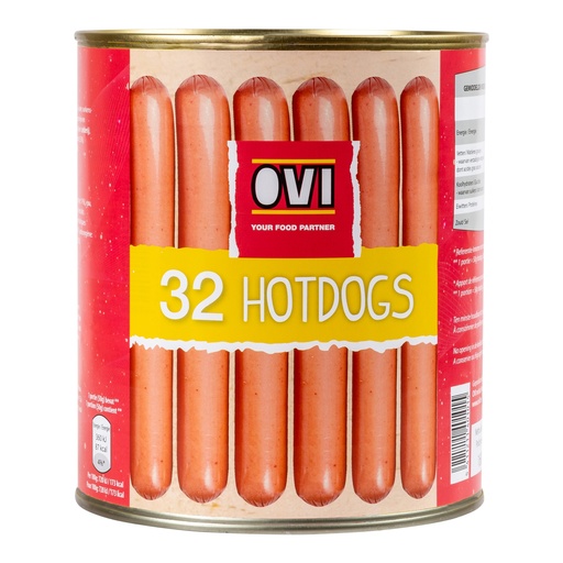 [1223] Knakworst Hot Dog Ovi Blik 32 x 50 gr