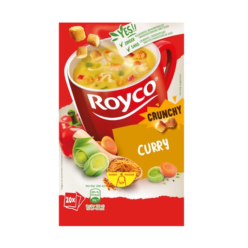 [6412] Royco Minute Soup Curry Crunchy 20 st