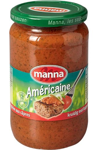 [W2144] Americaanse Saus Manna Glas  0,72 L