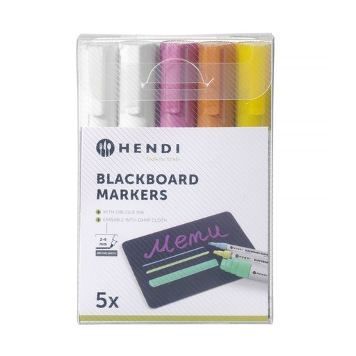 [10573] Feutres À Craie 5 pcs - Hendi - 664292