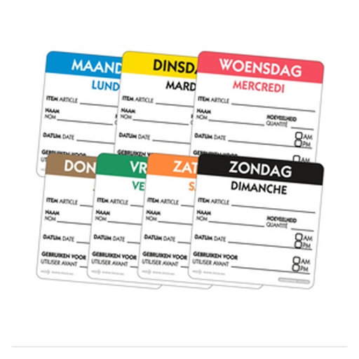 [9931] Label Maandag - Blauw - 500 st