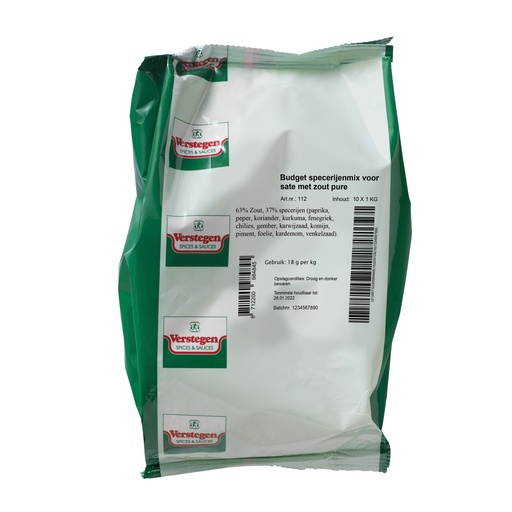 [7882] Budget Saté Kruiden Met Zout Verstegen 1 kg