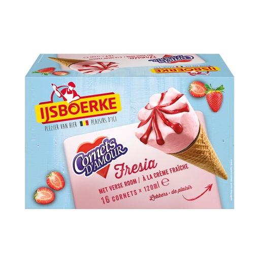 [9108] Cornets d'Amour Fresian Ijsboerke 16 x 120 ml
