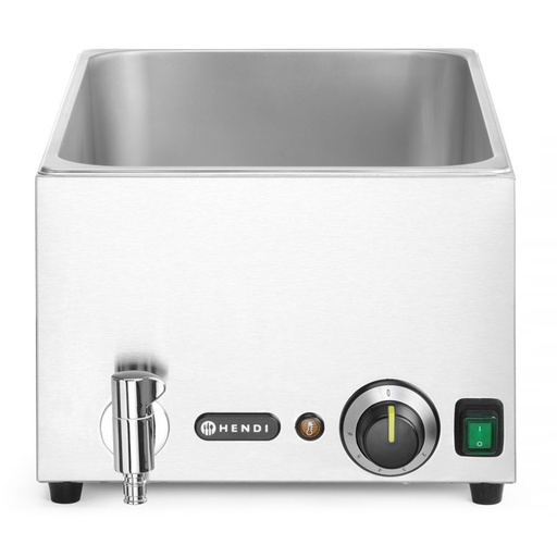 [100130] Bain-Marie Hendi 150mm Kitchen Line met wateraftapkraan