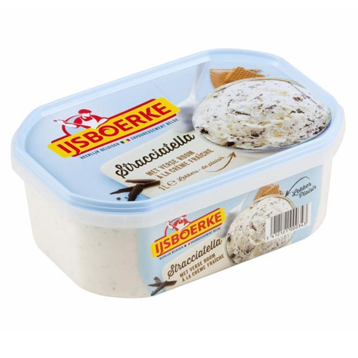 [9103] Roomijs Stracciatella Ijsboerke 1 L