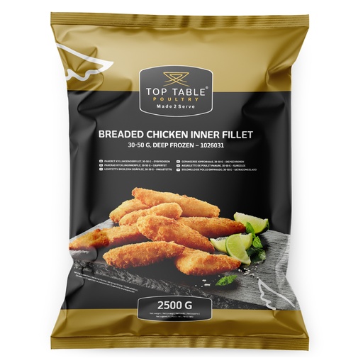 [7317] 1026031 Filet de poulet panné 30 à 50 gr Top Table 2,5 kg