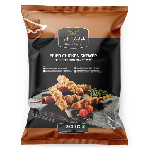 [7319] Brochette de Poulet Frit 30 gr (1013571) Top Table 2,5 kg