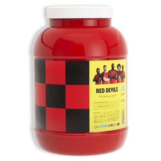 [7024] Sauce Red Devils (Diable S Rouge) Brussels Ketjep Pet 3 L