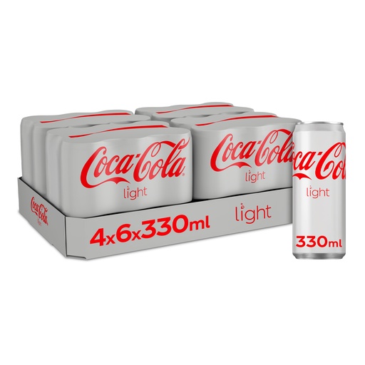 [5000B] Coca Cola Light Sleek Blik 24 x 33 cl