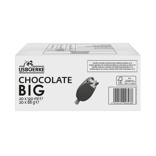 [9034] Big Chocolate Ijsboerke 20 x 120 ml