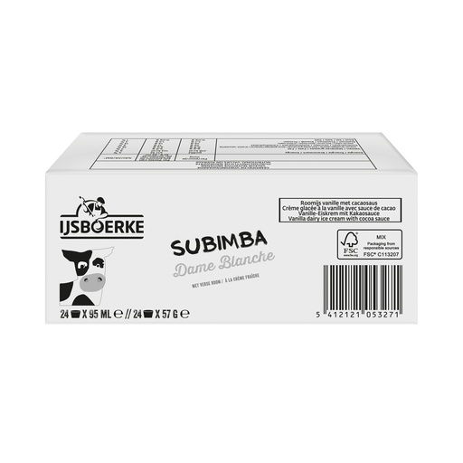 [9122] Subimba Dame Blanche Ijsboerke 24 x 95 ml 