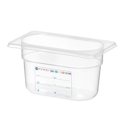 [170034] Gastro Normbak 1/9 - 100 mm - Pp - Hendi - 880555