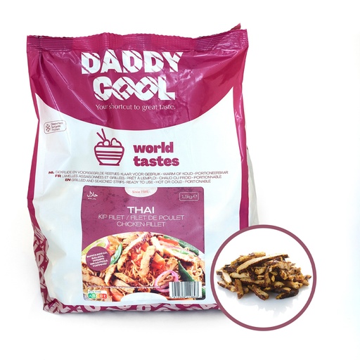 [1702] World Tastes Thai kip filet Reepjes - Daddy Cool -  1,5 kg