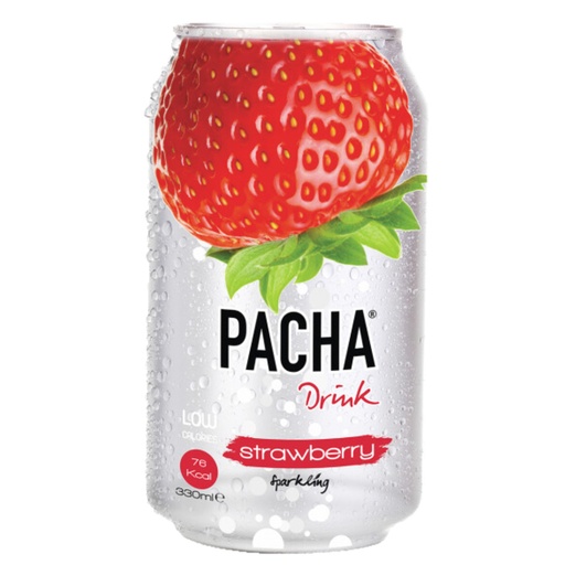 [10130] Pacha Drink Strawberry Sparkling Can 24x33cl